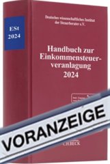 DWS, Handbuch zur Einkommensteuerveranlagung 2024: ESt 2024
