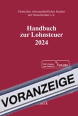 DWS, Handbuch zur Lohnsteuer 2024: LSt 2024